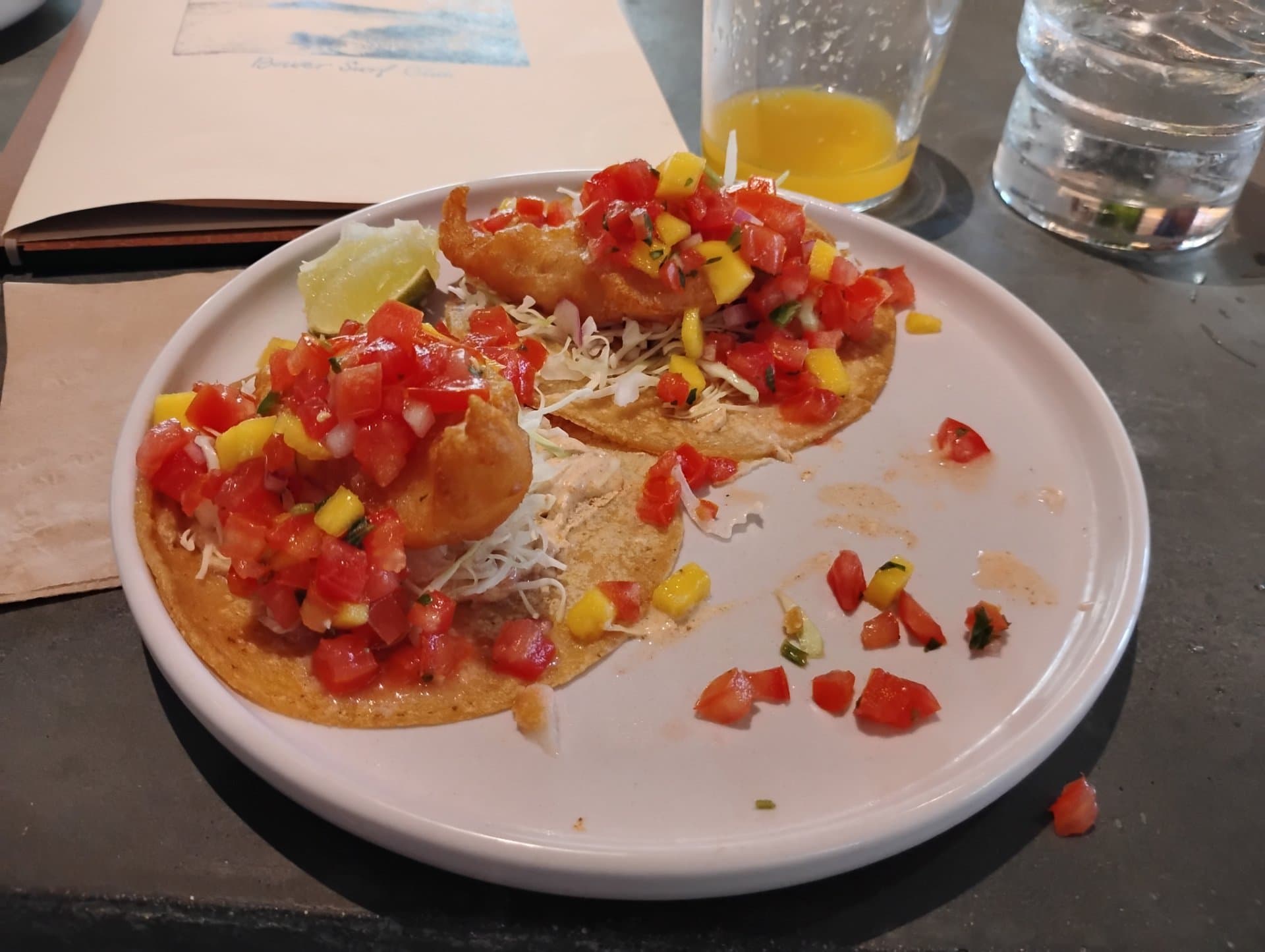 k38 Baja fish tacos