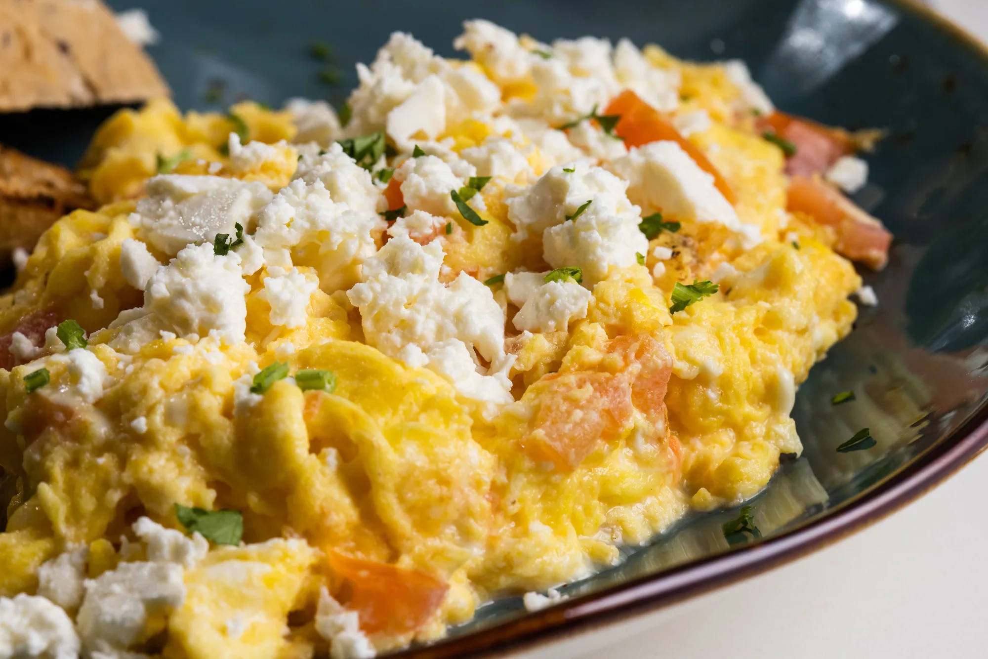 Feta Cheese & Tomato Scrambled Eggs